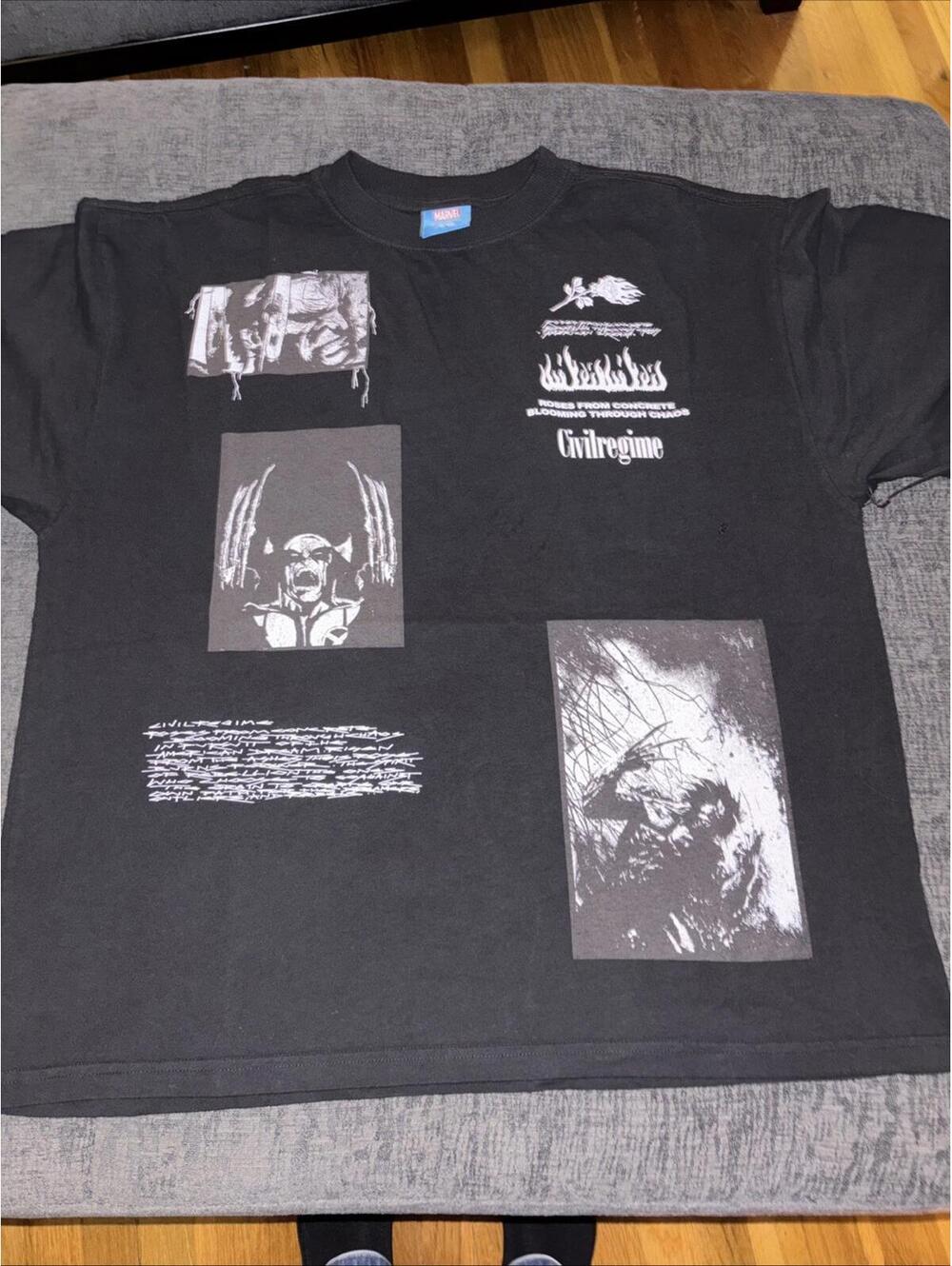 Civil Regime Marvel Collab Medium Tee Shirt Wolverine NWT